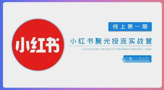 小红书聚光陪跑第一期，教你从0到1玩转小红书聚光投流，搭建小红书付费投流团队，更快的见到效果-青年云网创—高质量项目商城