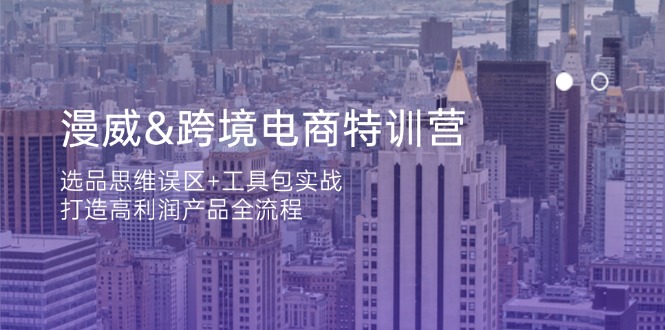 （14295期）漫威 跨境电商特训营：选品思维误区+工具包实战，打造高利润产品全流程-青年云网创—高质量项目商城